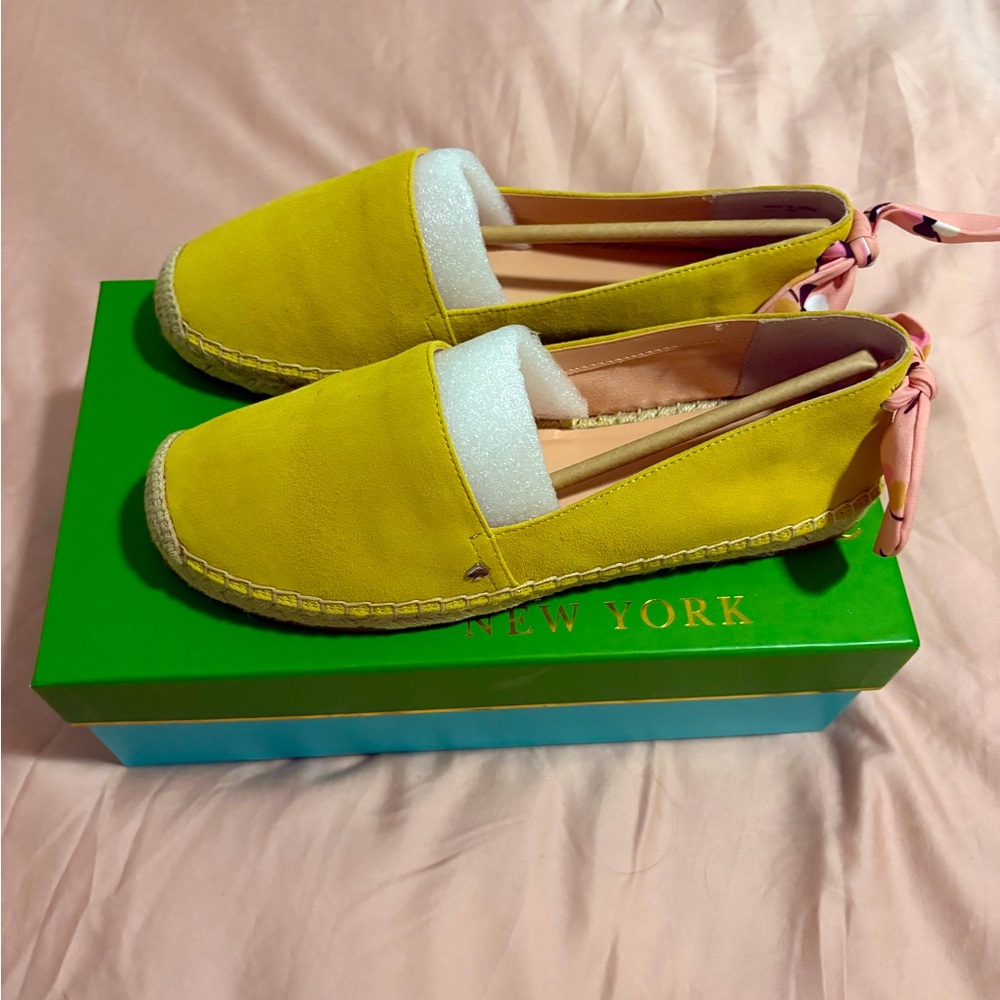 Kate Spade Grayson Yellow Espadrilles size 8